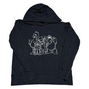 Uniqlo‎ Kaws Sesame Street Art Black Hoodie Sweatshirt Adult Small